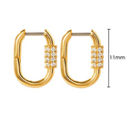 11mm Small Hoop Earrings 18K Gold Plated 925 Sterling Silver