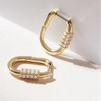 11mm Small Hoop Earrings 18K Gold Plated 925 Sterling Silver
