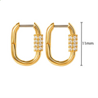 11mm Small Hoop Earrings 18K Gold Plated 925 Sterling Silver