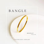 Minimalist Adjustable Stainless Steel Open Cuff Bangle Bracelet