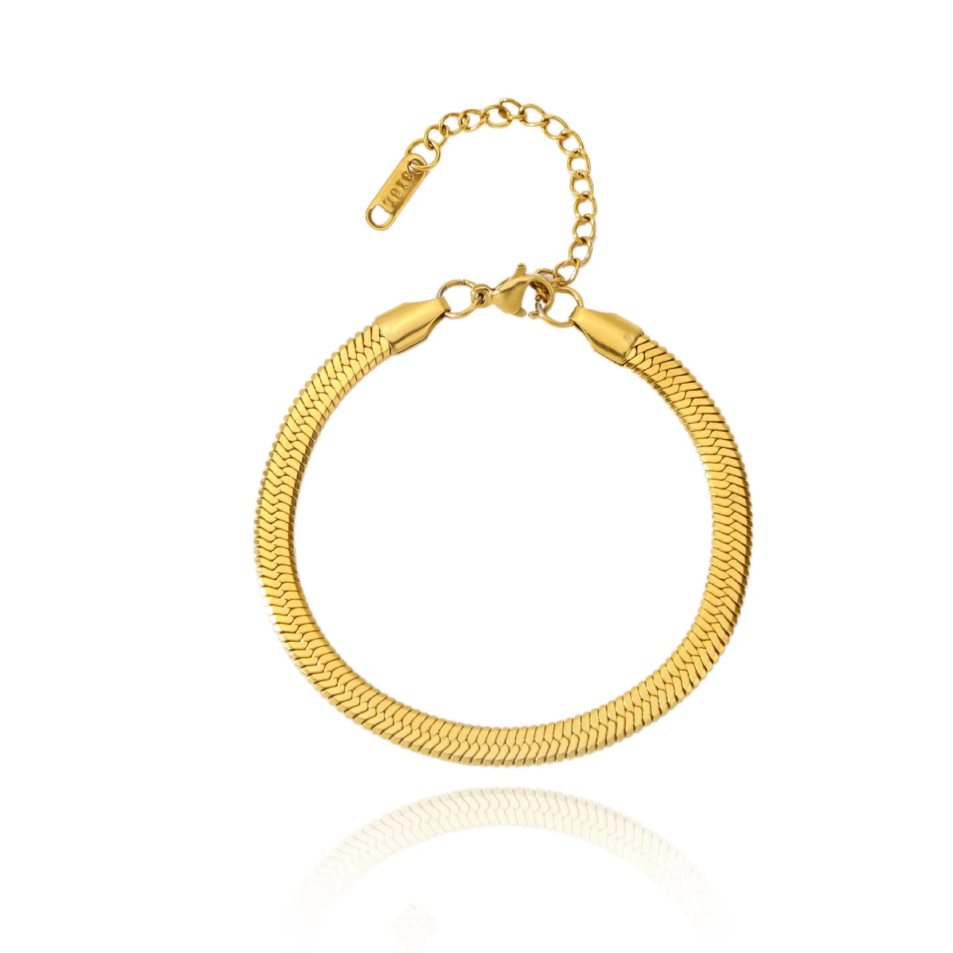 Stainless Steel Snake Chain Bracelet Unisex Hip Hop Jewelry