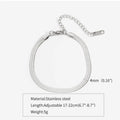 Stainless Steel Snake Chain Bracelet Unisex Hip Hop Jewelry