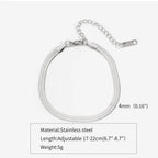Stainless Steel Snake Chain Bracelet Unisex Hip Hop Jewelry