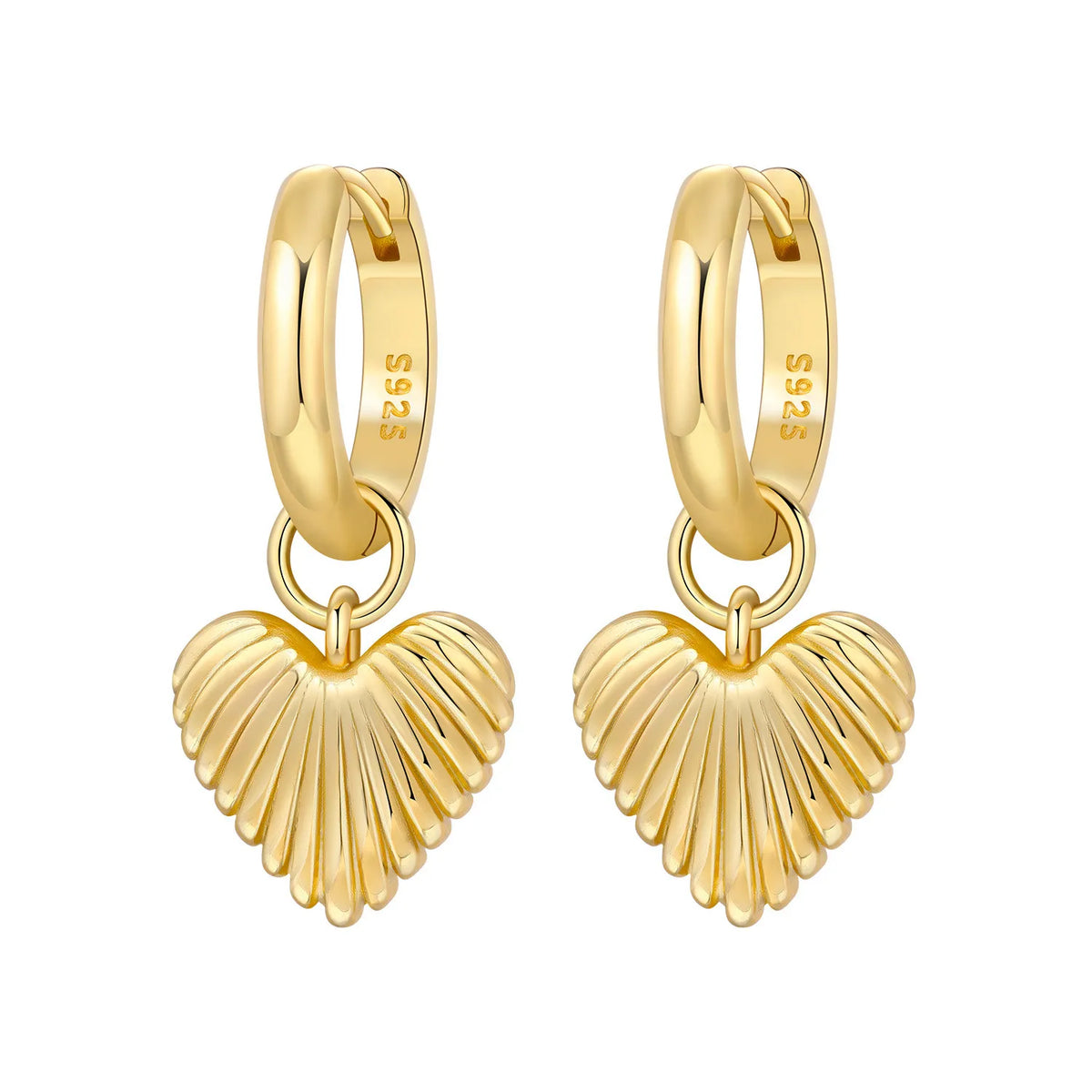 S925 Sterling Silver 18k Gold Modern Square Hoop Earrings