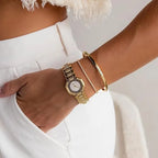 Minimalist Adjustable Stainless Steel Open Cuff Bangle Bracelet