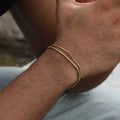 Stainless Steel Snake Chain Bracelet Ultra-fine Women's Minimalist Gold Silver