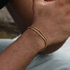 Stainless Steel Snake Chain Bracelet Ultra-fine Women's Minimalist Gold Silver