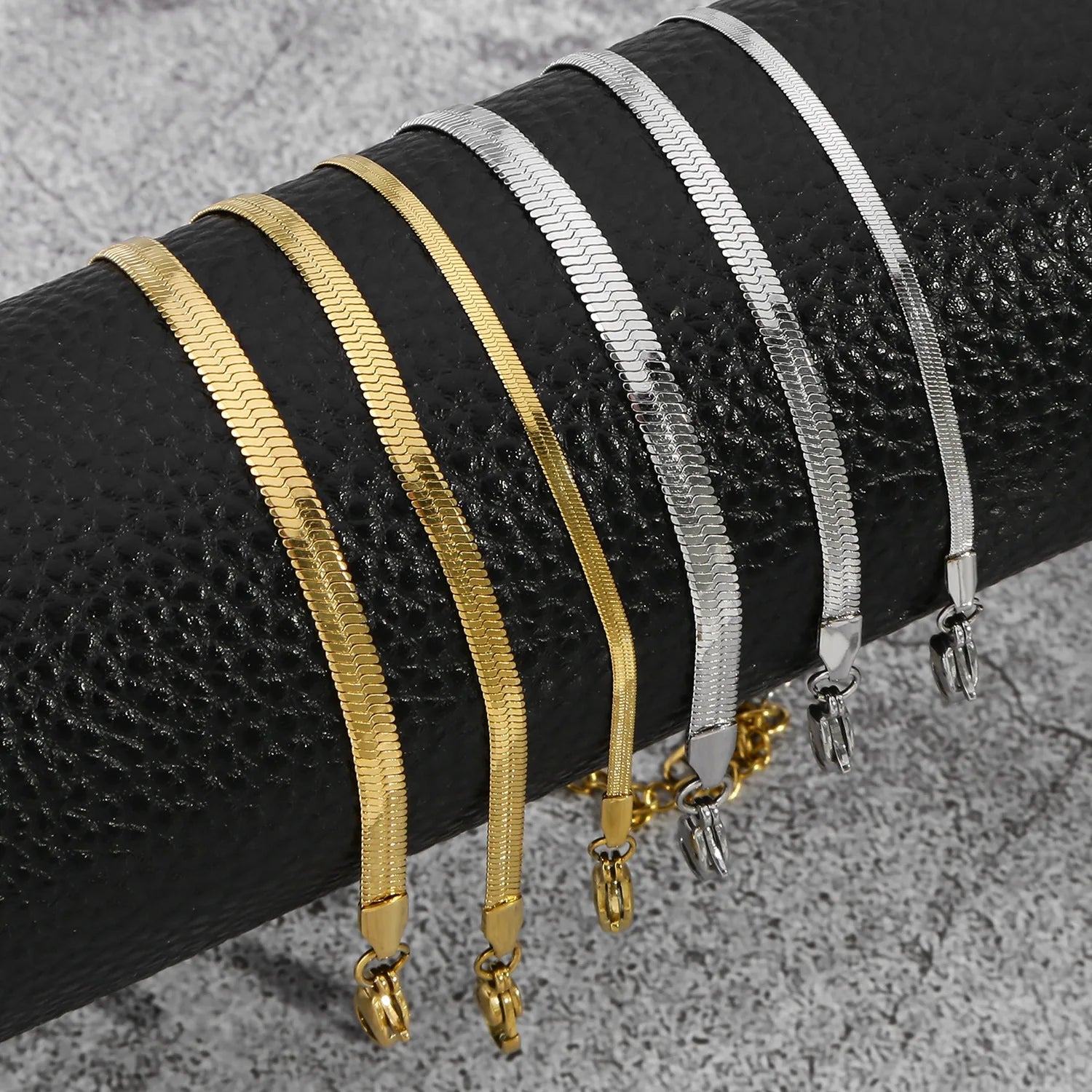 Stainless Steel Snake Chain Bracelet Unisex Hip Hop Jewelry
