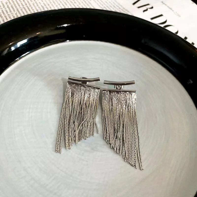 Geometric Tassel Drop Earrings Vintage Style Jewelry for Women