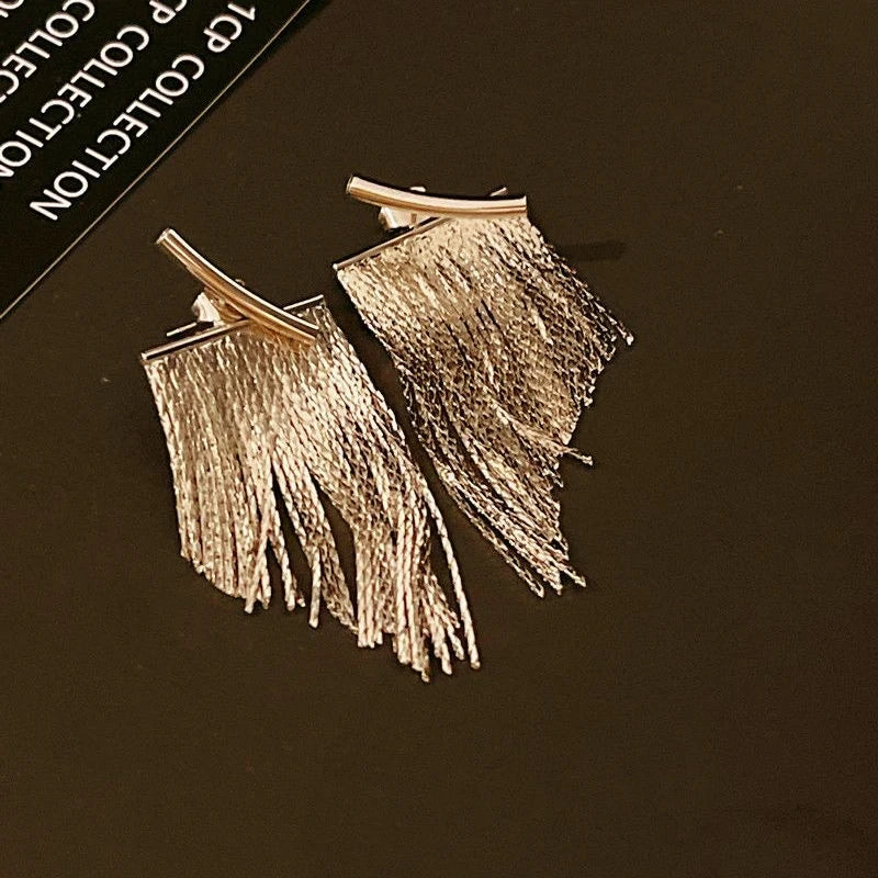Geometric Tassel Drop Earrings Vintage Style Jewelry for Women