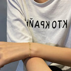 Women's Double Layer Small Round Bead Alloy Chain Bracelet