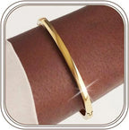 Minimalist Adjustable Stainless Steel Open Cuff Bangle Bracelet