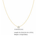 Minimalist Solitaire Zircon Choker Necklace 18K Gold Plated Stainless Steel