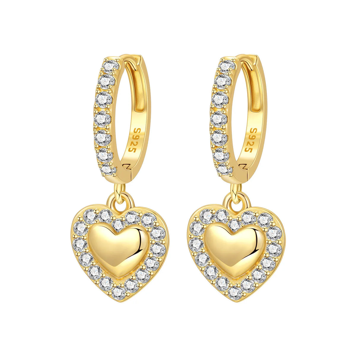S925 Sterling Silver 18k Gold Modern Square Hoop Earrings