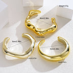 Vintage Hip Hop Cuff Bangle Set 3 Pcs Twisted Wavy Geometric