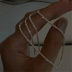 Sparkling Copper Clavicle Chain Choker Necklace for Women