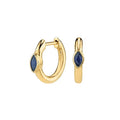 Women's 925 Sterling Silver Oval Zircon Hoop Earrings