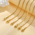 Women's Stainless Steel 18K Gold Plated Thin Link Chain Bracelet