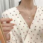Beaded Love Imitation Pearl Necklace Gothic Style Versatile Jewelry