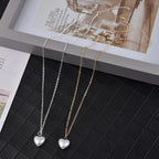 Beaded Love Imitation Pearl Necklace Gothic Style Versatile Jewelry