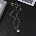 Beaded Love Imitation Pearl Necklace Gothic Style Versatile Jewelry