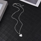 Beaded Love Imitation Pearl Necklace Gothic Style Versatile Jewelry