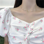 Beaded Love Imitation Pearl Necklace Gothic Style Versatile Jewelry