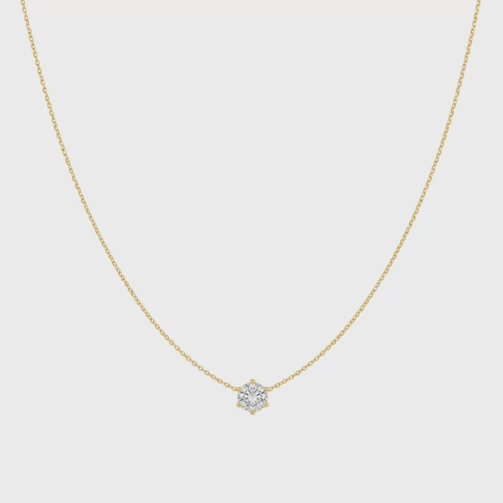 Minimalist Solitaire Zircon Choker Necklace 18K Gold Plated Stainless Steel