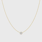 Minimalist Solitaire Zircon Choker Necklace 18K Gold Plated Stainless Steel
